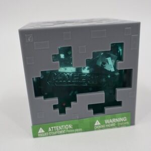 Minecraft Jelly Cube Sensory Toy Unisex OS Teal Gray Pixelated Block JTMIN-35237